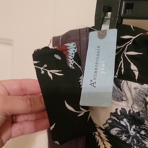 Anthropologie Strapless Dress in Blue, Black, and Brown - Picture 3 of 14